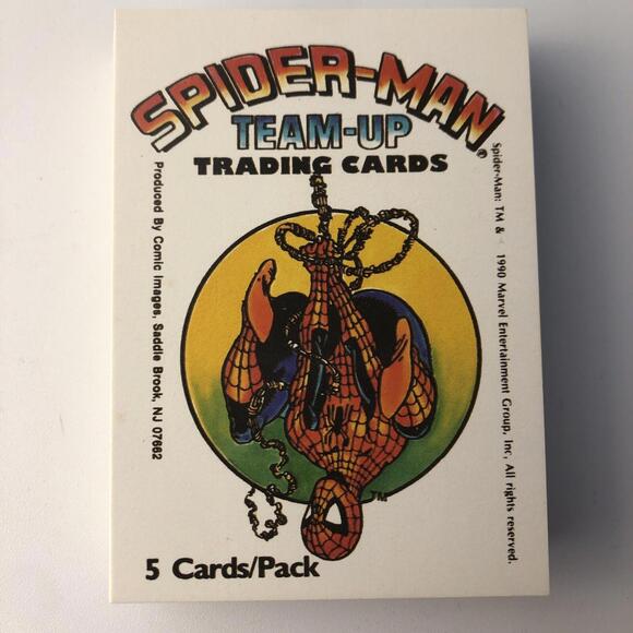 MARVEL COMIC IMAGES 1990 SPIDER-MAN TEAM UP TRADING CARDS Set 1-45 plus top card